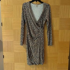 Banana Republic leopard print knit dress